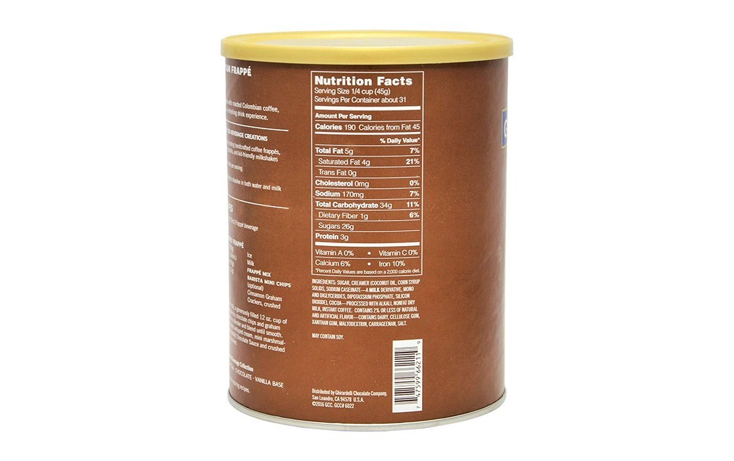 Ghirardelli Mocha Premium Frappe    Plastic Jar  1.42 kilogram